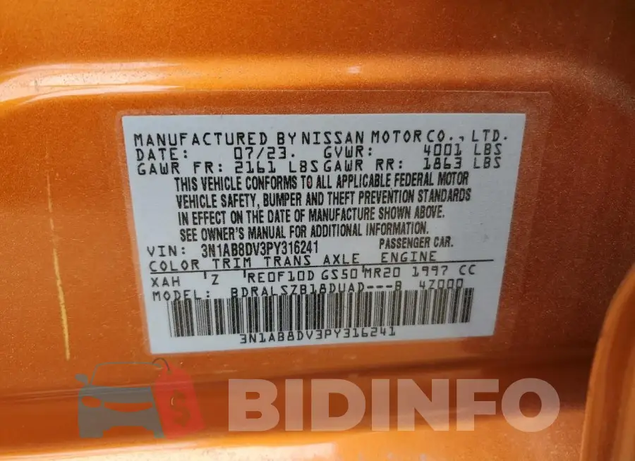 3N1AB8DV3PY316241 Photo# 13