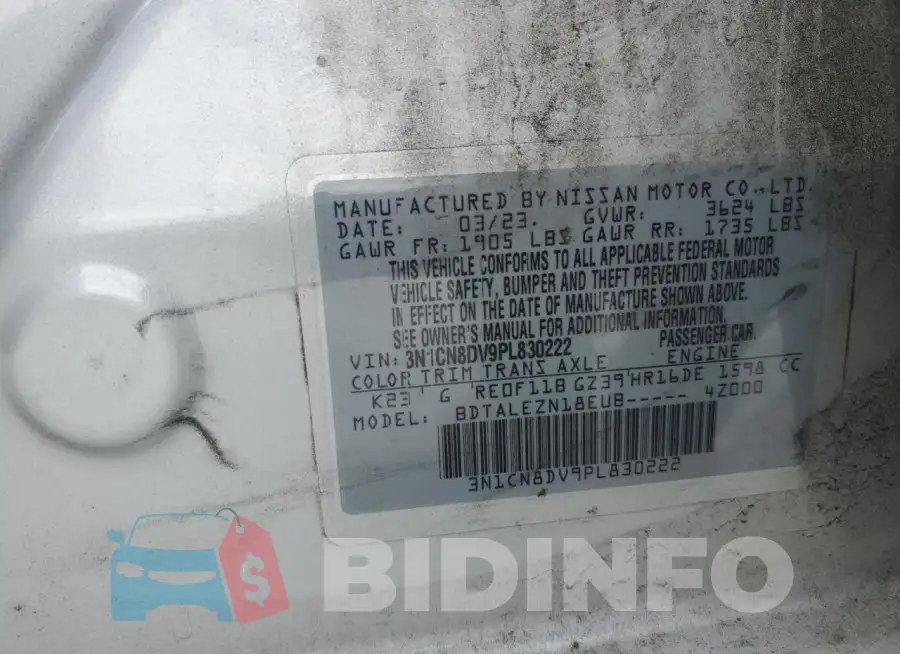 3N1CN8DV9PL830222 Photo# 12