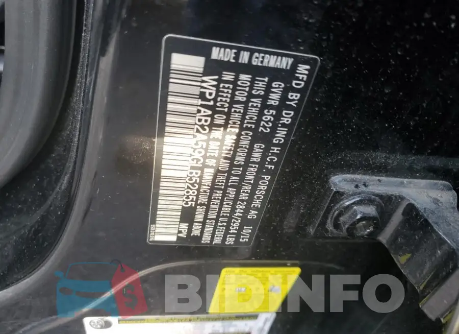 WP1AB2A59GLB52855 Photo# 12