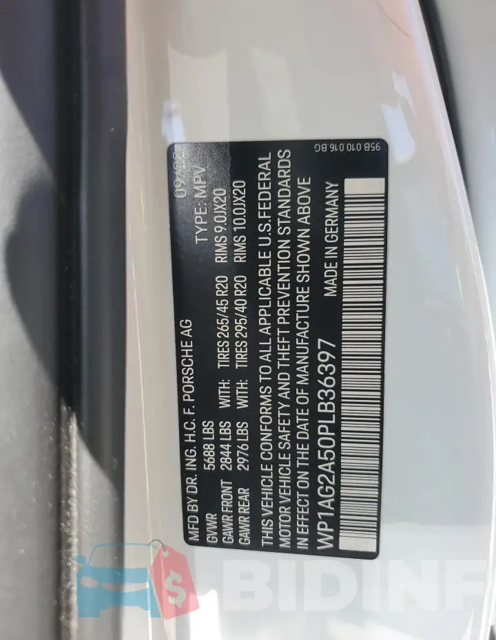WP1AG2A50PLB36397 Photo# 14