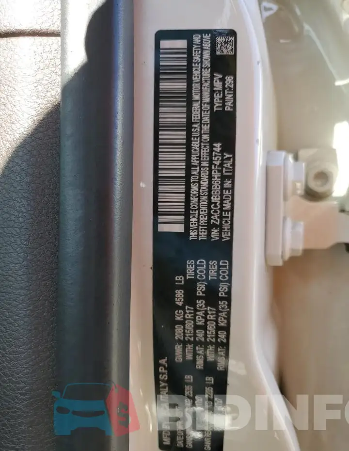 ZACCJBBB6HPF45744 Photo# 12