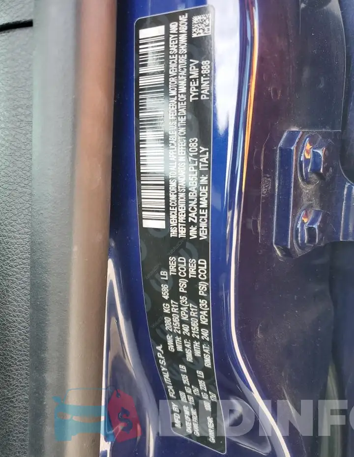 ZACNJBAB5LPL71083 Photo# 12