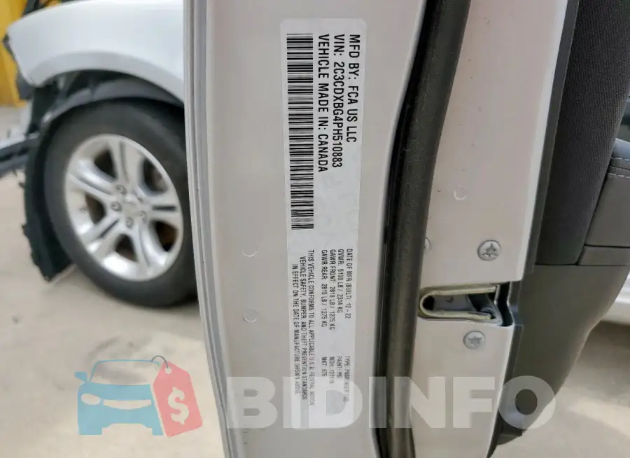 2C3CDXBG4PH510883 Photo# 13