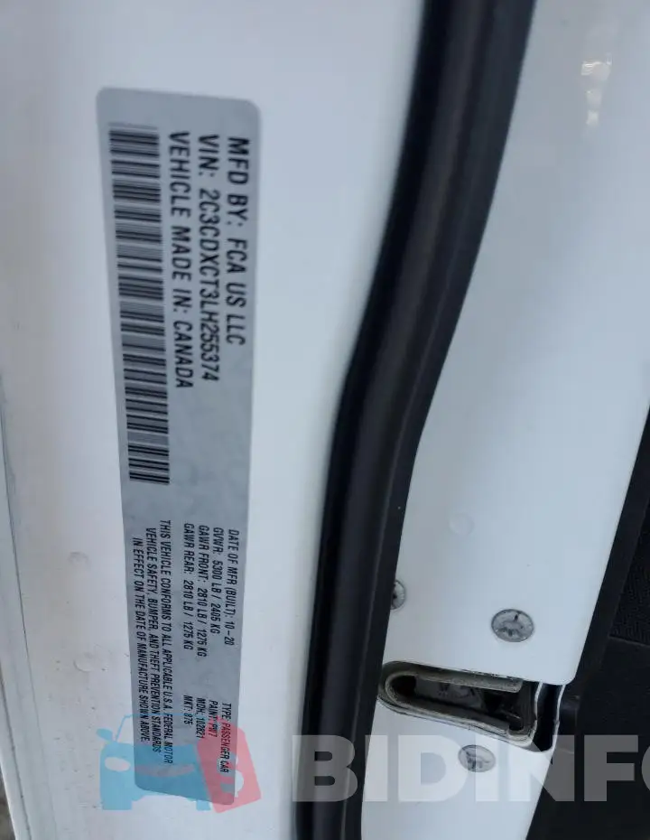 2C3CDXCT3LH255374 Photo# 12