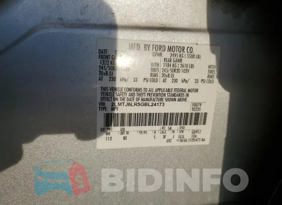 2LMTJ6LR5GBL24173 Photo# 13