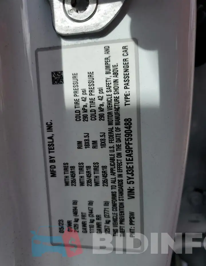 5YJ3E1EA9PF590488 Photo# 14