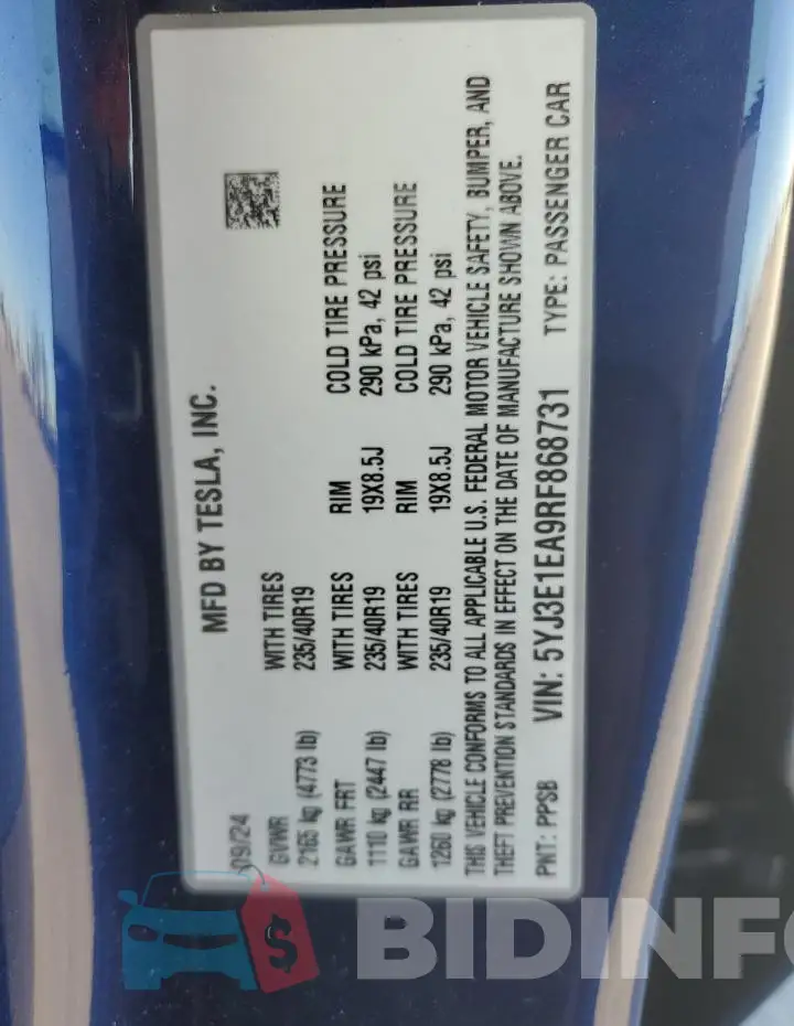 5YJ3E1EA9RF868731 Photo# 13