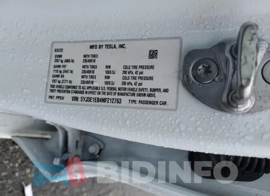 5YJ3E1EB4NF212763 Photo# 13