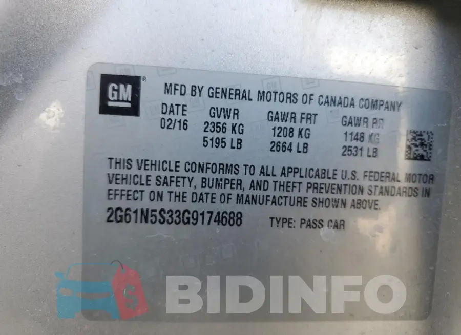2G61N5S33G9174688 Photo# 13
