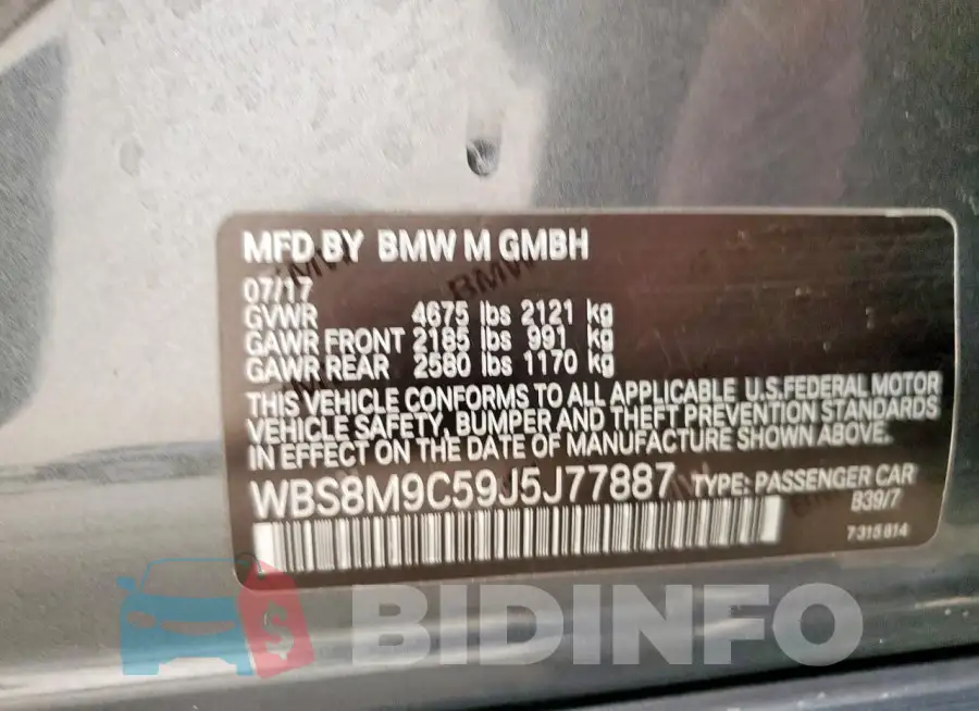 WBS8M9C59J5J77887 Photo# 13