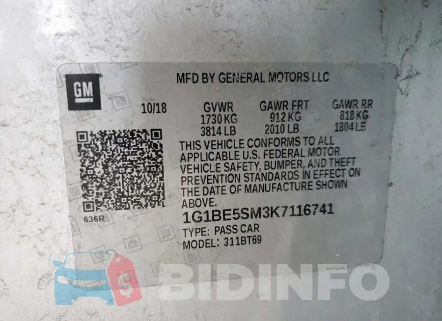 1G1BE5SM3K7116741 Photo# 13