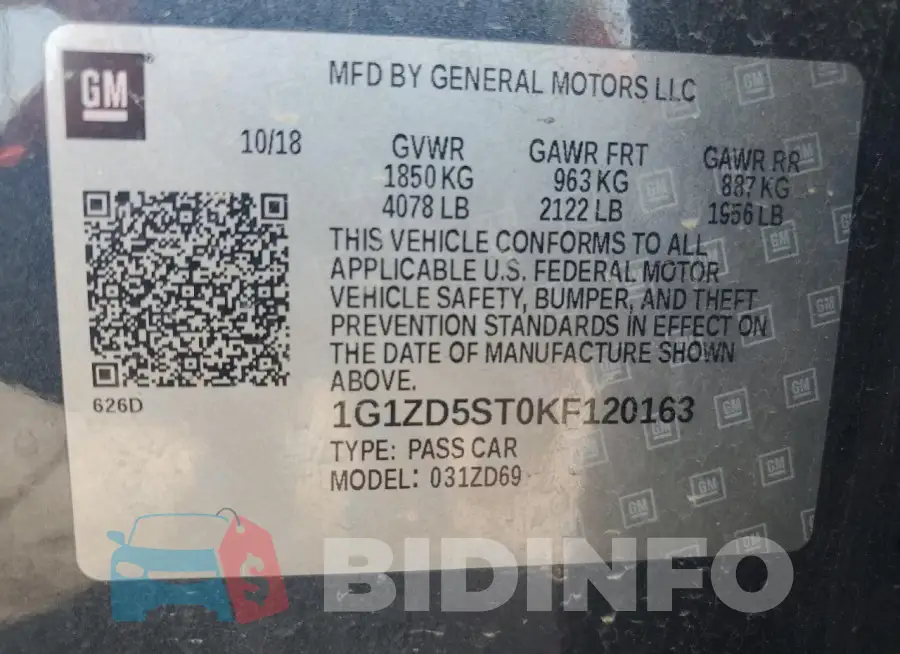 1G1ZD5ST0KF120163 Photo# 12