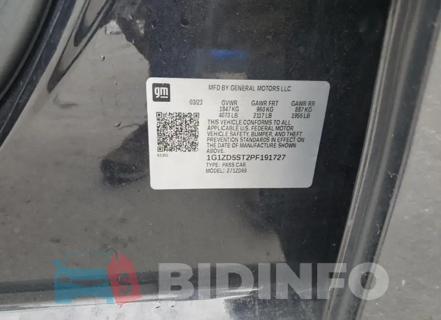 1G1ZD5ST2PF191727 Photo# 12
