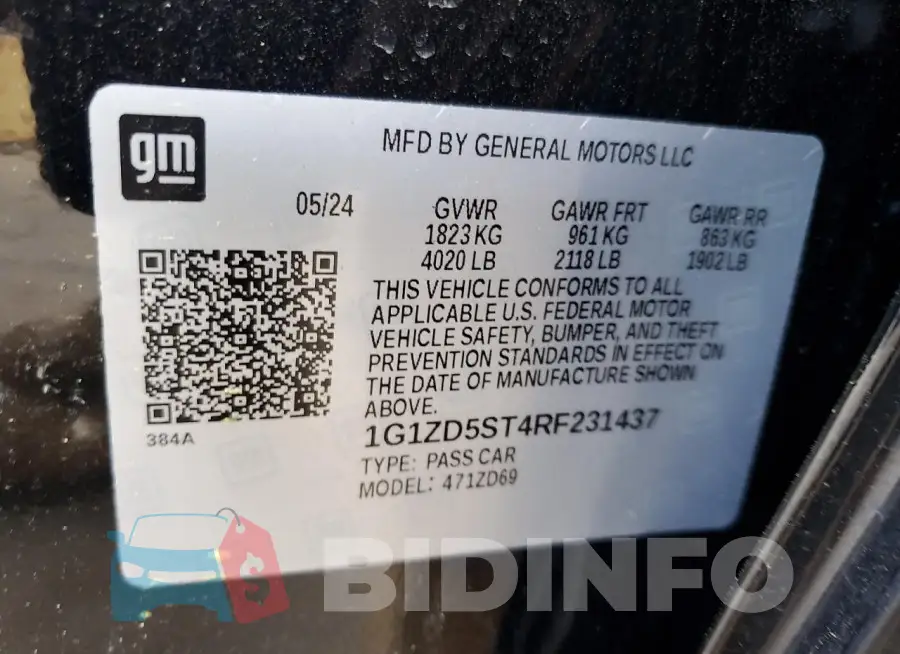 1G1ZD5ST4RF231437 Photo# 12