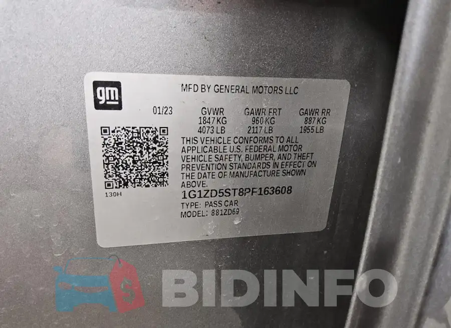 1G1ZD5ST8PF163608 Photo# 13