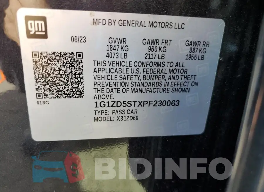 1G1ZD5STXPF230063 Photo# 13
