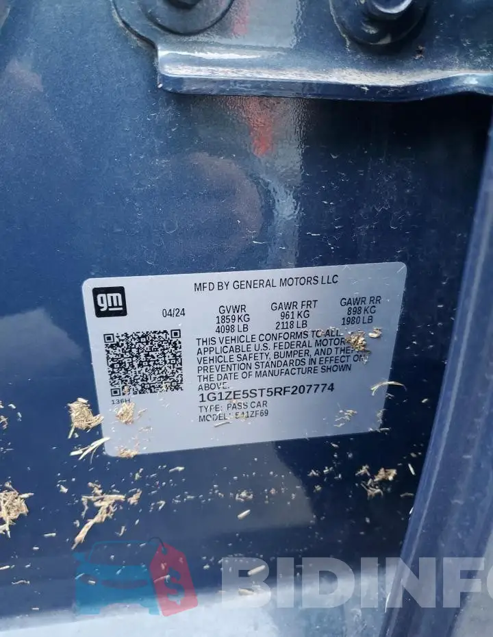 1G1ZE5ST5RF207774 Photo# 12