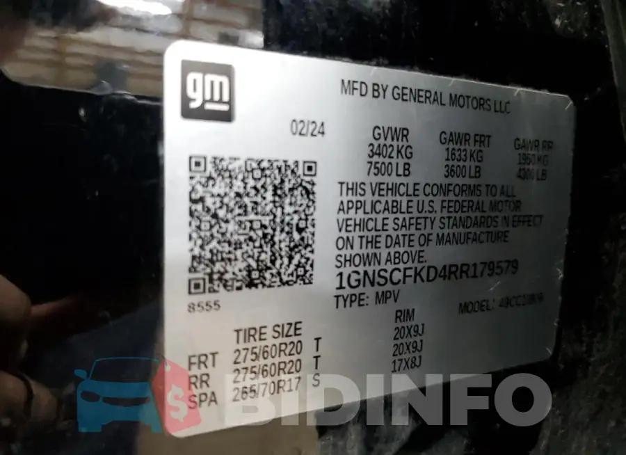 1GNSCFKD4RR179579 Photo# 13