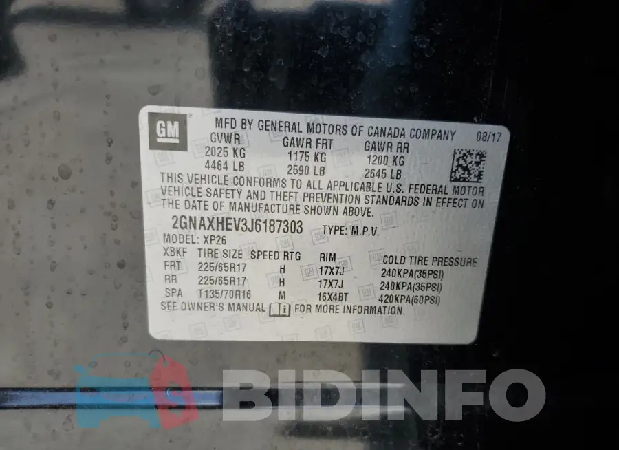 2GNAXHEV3J6187303 Photo# 13