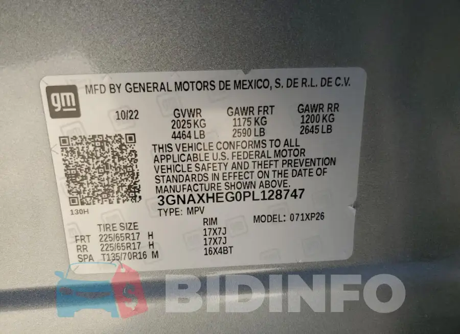 3GNAXHEG0PL128747 Photo# 13