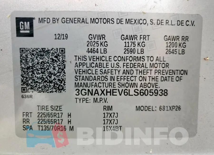 3GNAXHEV6LS605938 Photo# 14