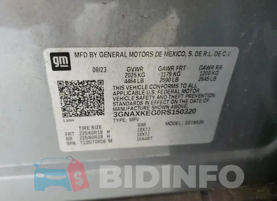 3GNAXKEG0RS150320 Photo# 13