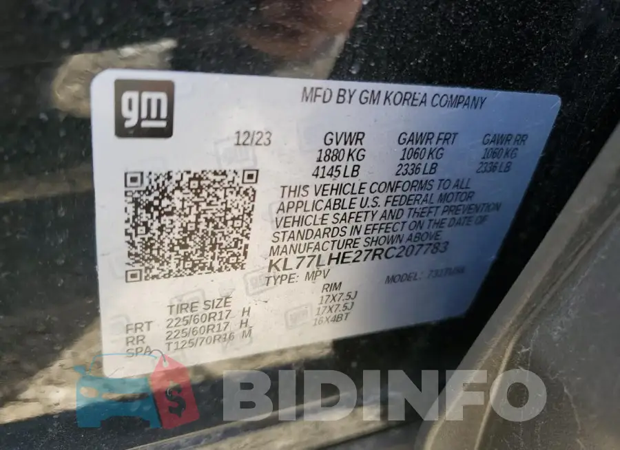 KL77LHE27RC207783 Photo# 13