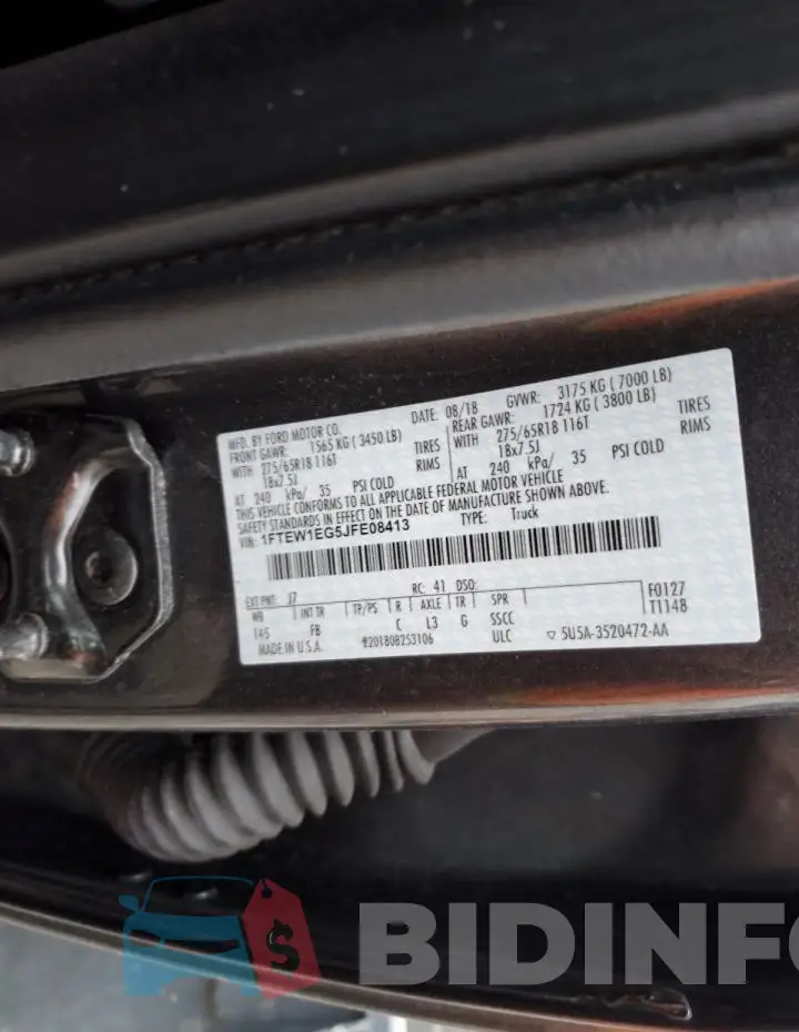 1FTEW1EG5JFE08413 Photo# 12