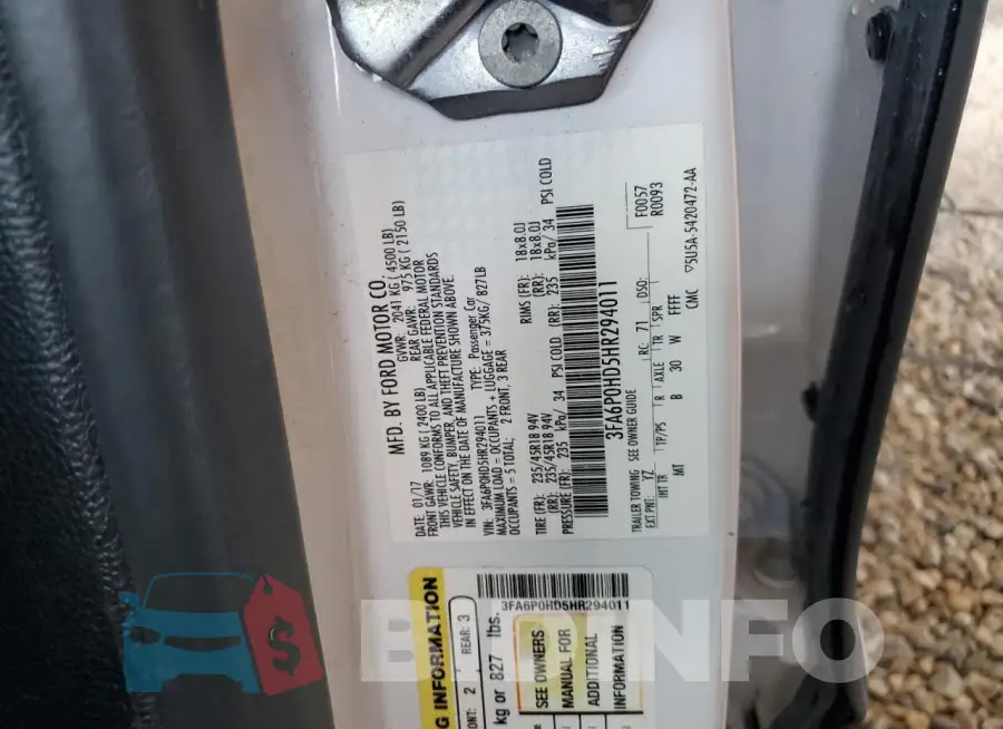 3FA6P0HD5HR294011 Photo# 13