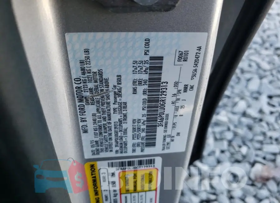 3FA6P0LU0GR129313 Photo# 12