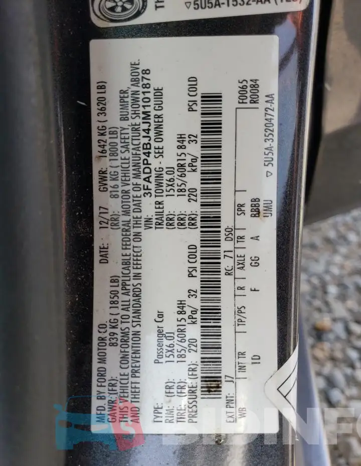 3FADP4BJ4JM101878 Photo# 12