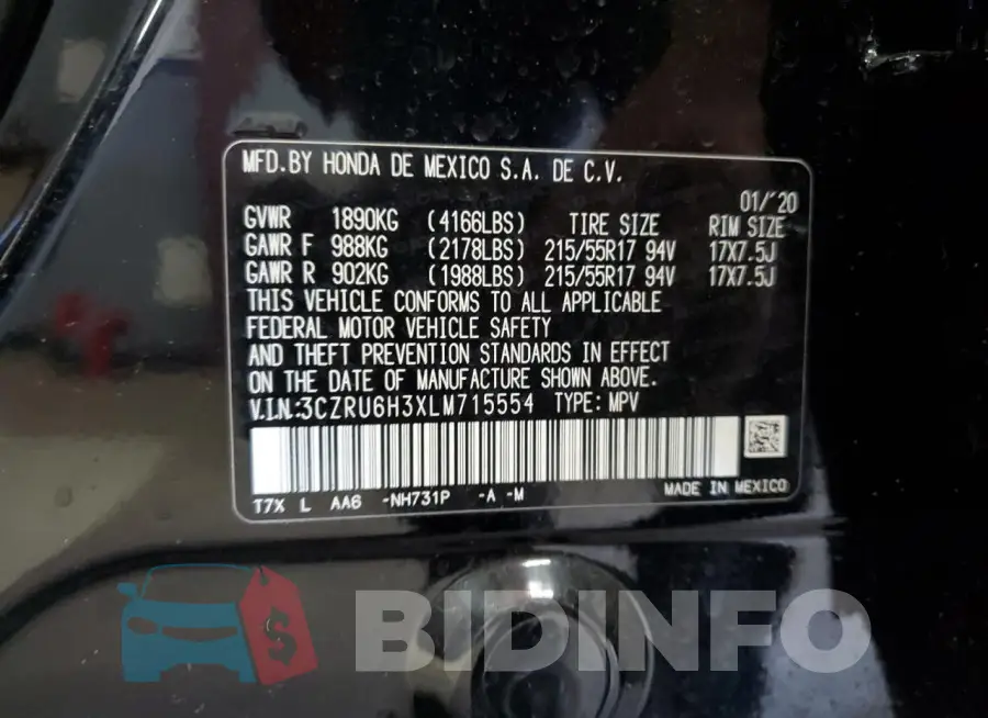 3CZRU6H3XLM715554 Photo# 13