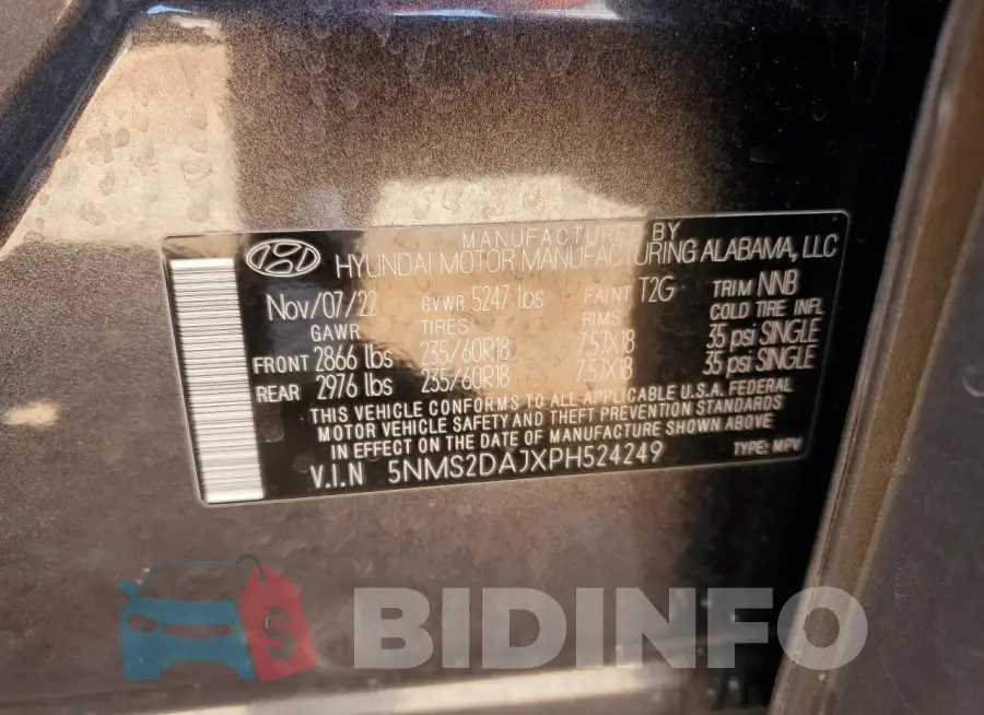 5NMS2DAJXPH524249 Photo# 14