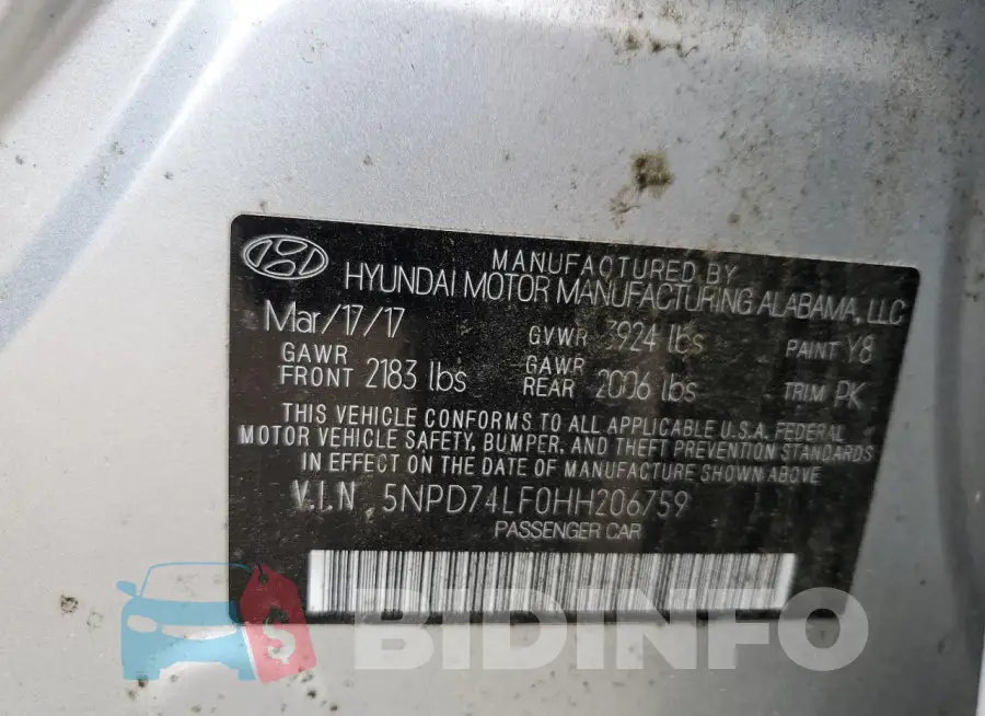 5NPD74LF0HH206759 Photo# 12