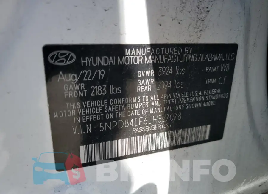 5NPD84LF6LH527078 Photo# 12