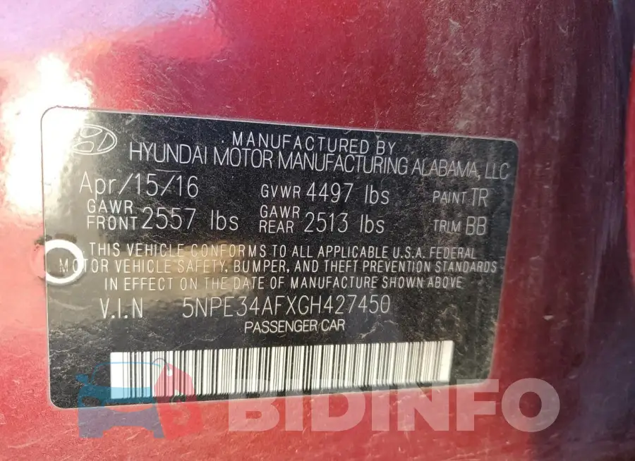 5NPE34AFXGH427450 Photo# 12