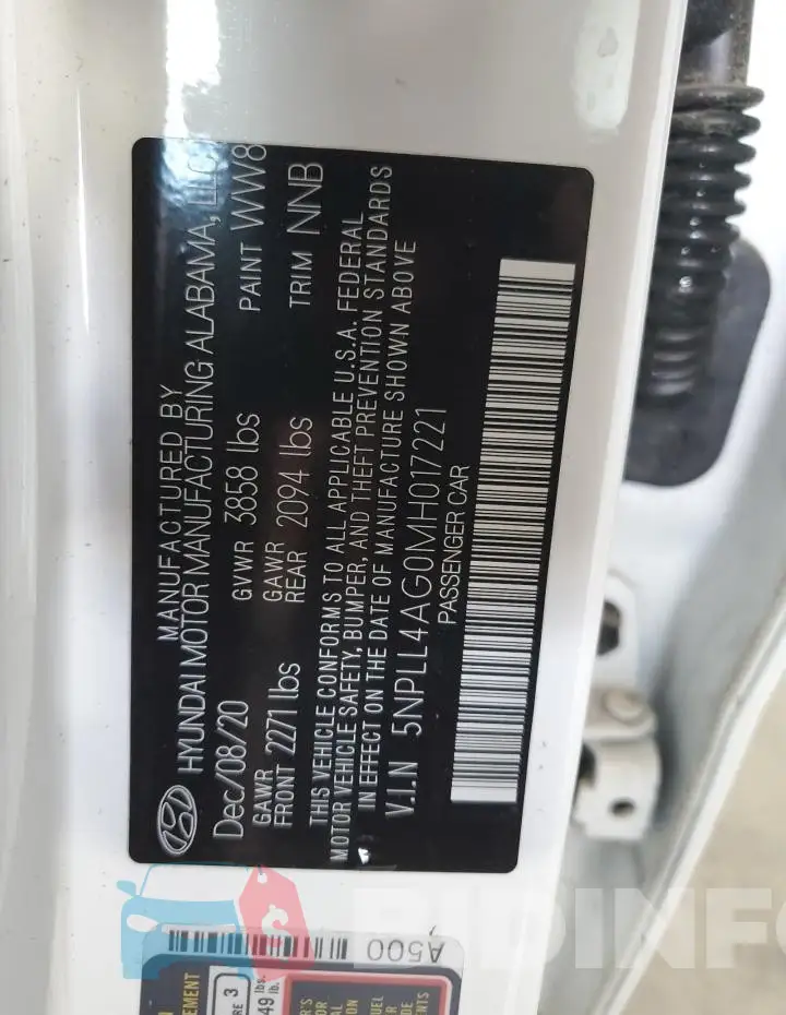 5NPLL4AG0MH017221 Photo# 12