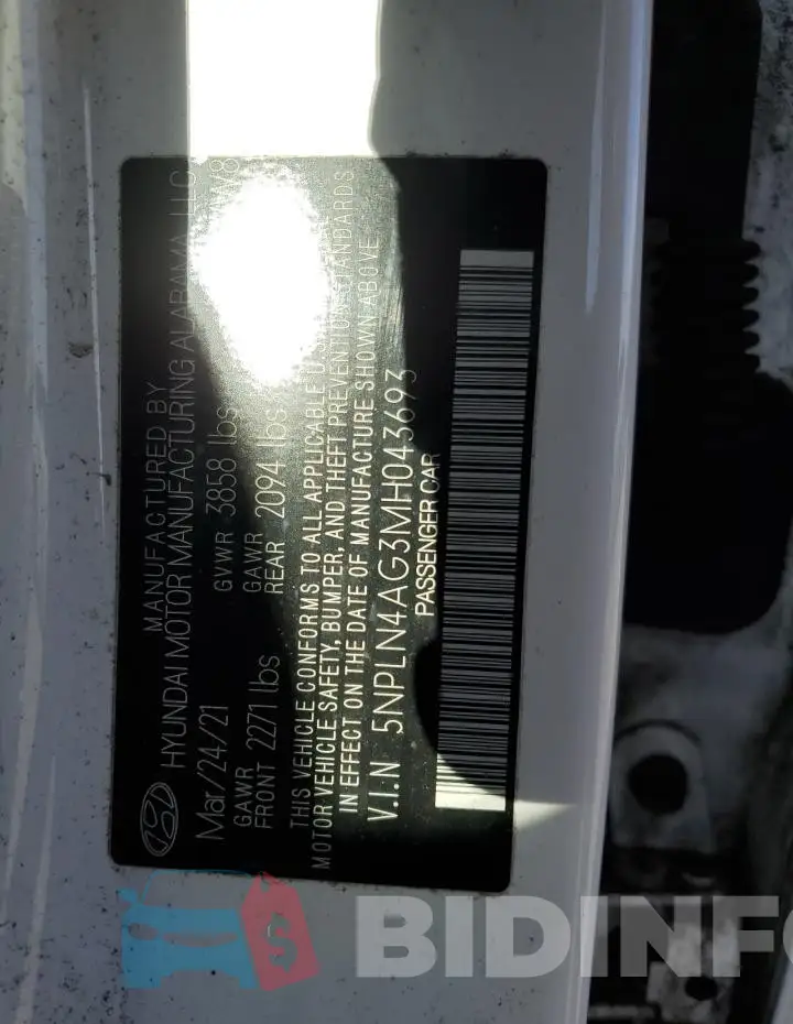 5NPLN4AG3MH043693 Photo# 12