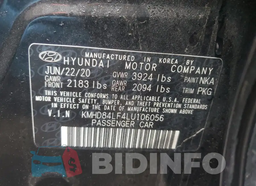 KMHD84LF4LU106056 Photo# 12