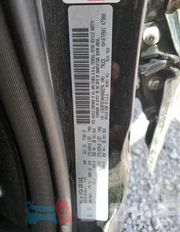 1C6SRFBTXKN906274 Photo# 12