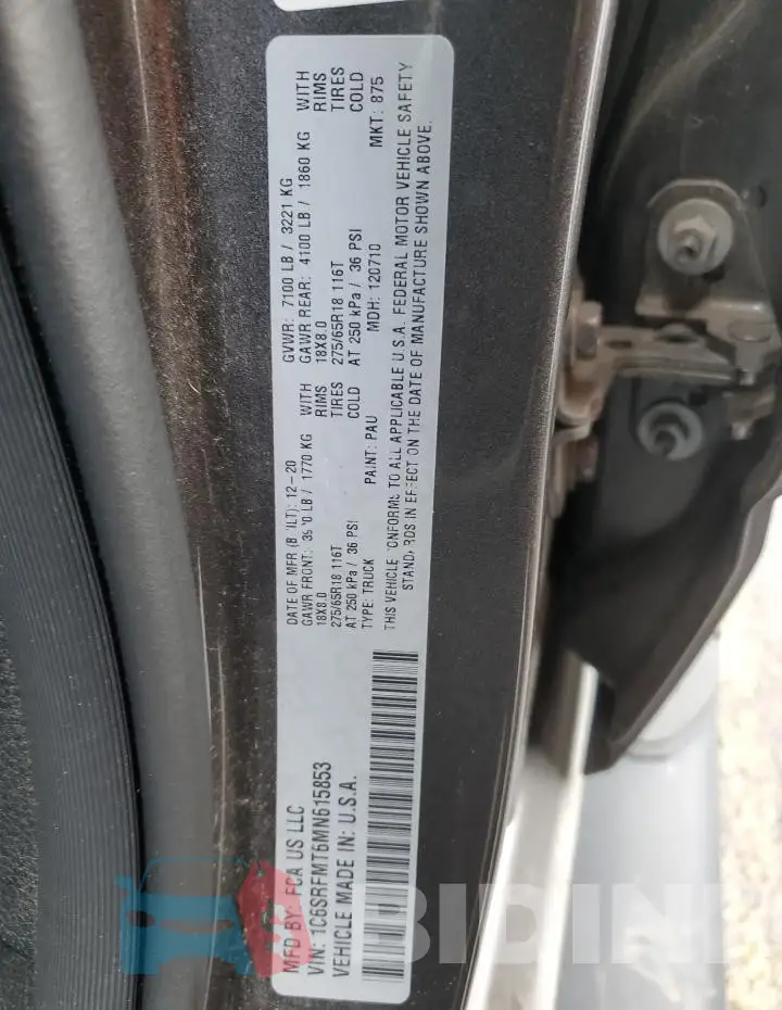 1C6SRFMT6MN615853 Photo# 13