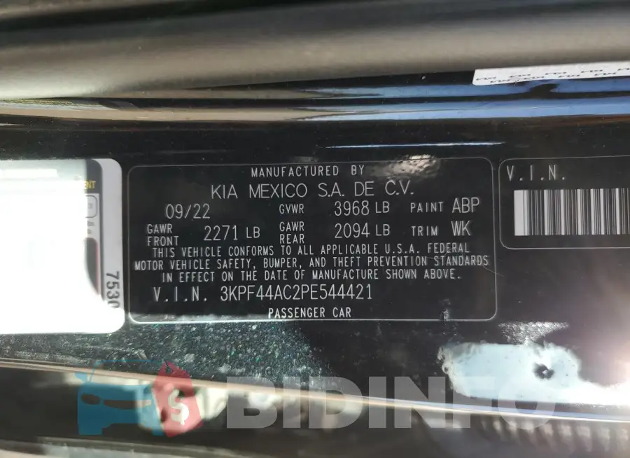 3KPF44AC2PE544421 Photo# 13