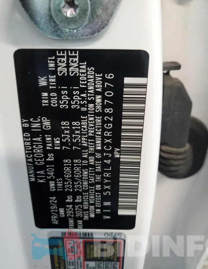 5XYRL4JCXRG287076 Photo# 13
