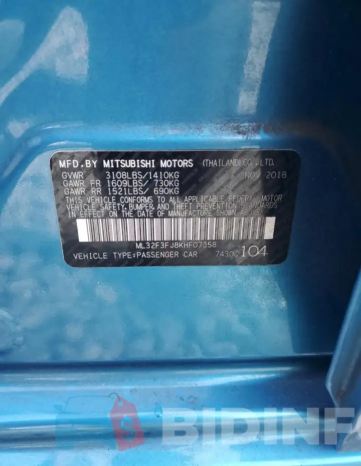 ML32F3FJ8KHF07358 Photo# 12
