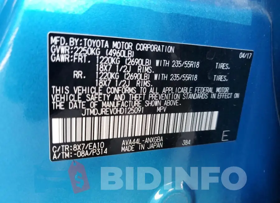 JTMDJREV0HD125091 Photo# 12