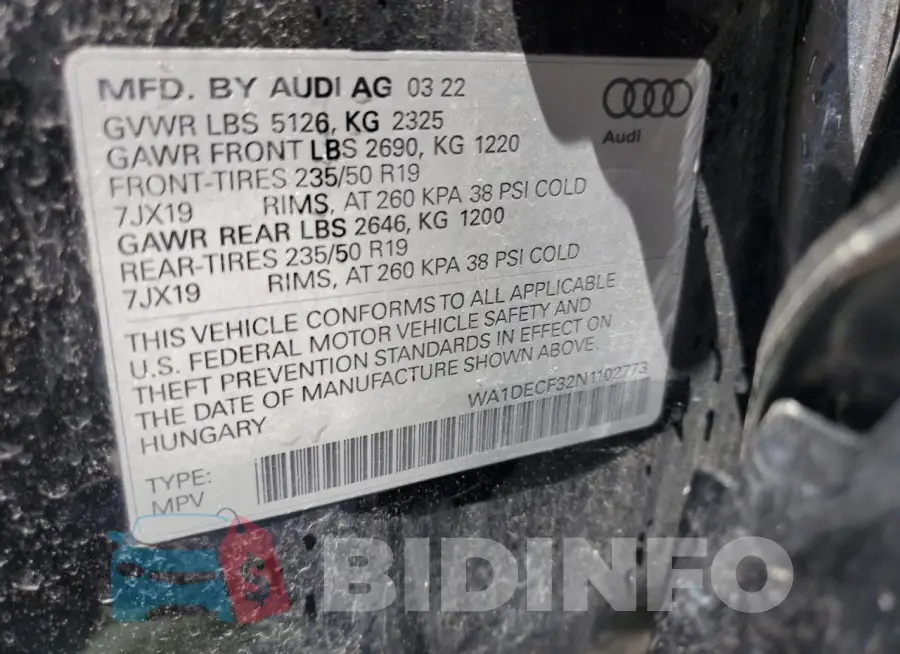 WA1DECF32N1102773 Photo# 13
