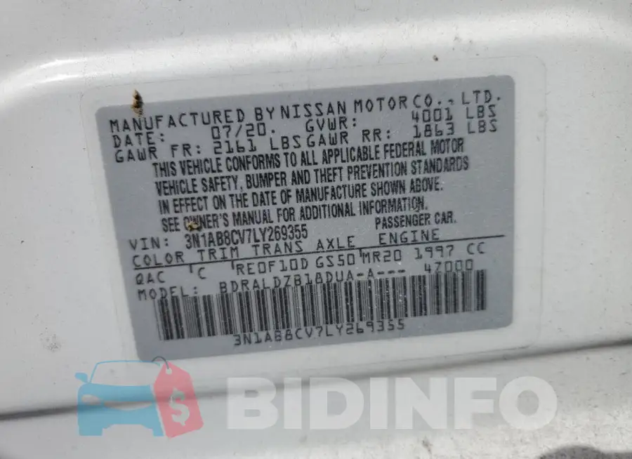 3N1AB8CV7LY269355 Photo# 12