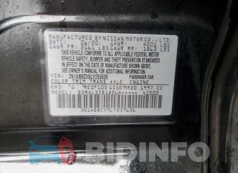 3N1AB8CV9LY259636 Photo# 12