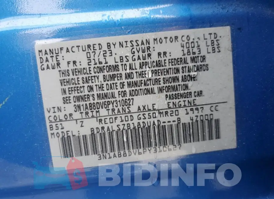 3N1AB8DV6PY310627 Photo# 12