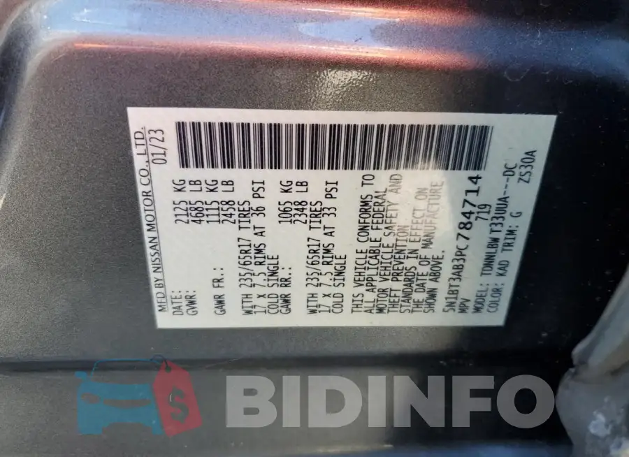 5N1BT3AB3PC784714 Photo# 13